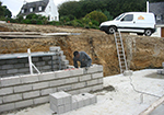 Réalisation des fondations à Montaigu-la-Brisette